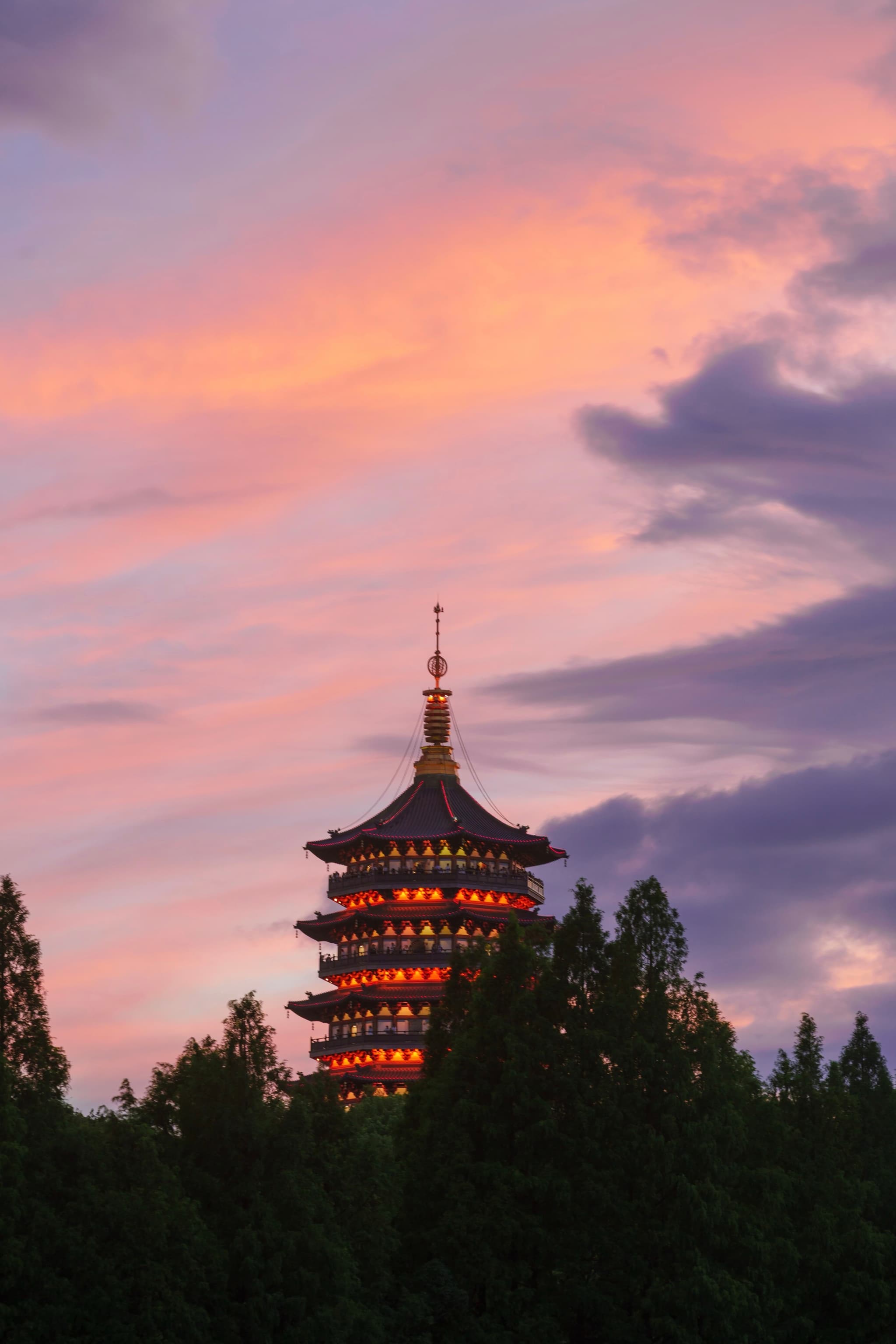 长桥公园 · 夕照塔影