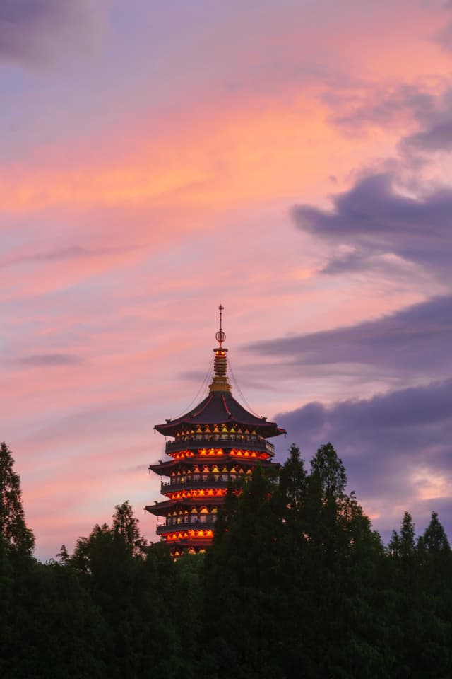 长桥公园 · 夕照塔影