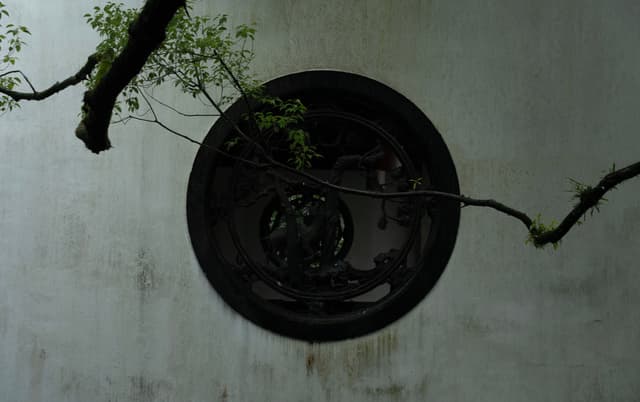 虎跑 · 白墙圆窗